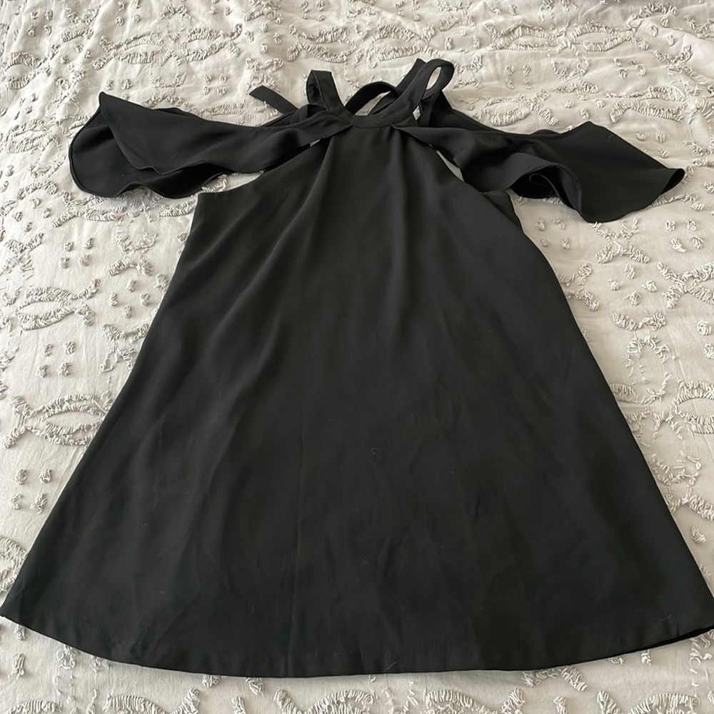 Honey Punch Off The Shoulders Flow Dress, Black, Size Medium